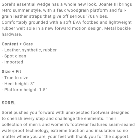 Sorel Joanie III Ankle Strap Wedge Sandal Women's 8 - Picture 13 of 13